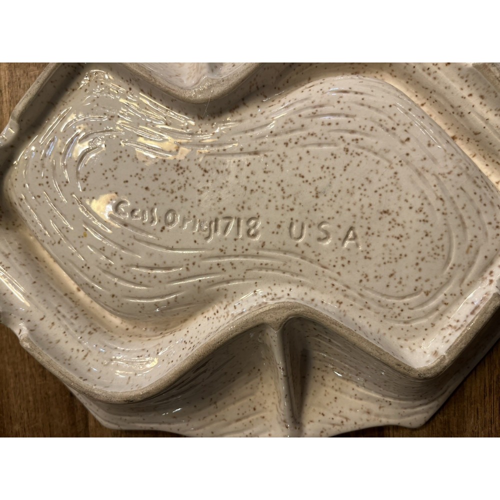 California Pottery Vintage Sunflower Ashtray USA Mid Century Modern 1718 - Picture 6 of 6